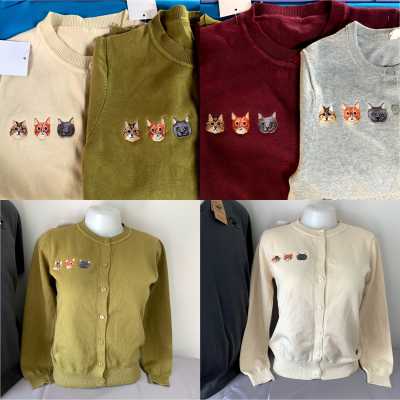 ปักเสื้อเย็บสำเร็จ